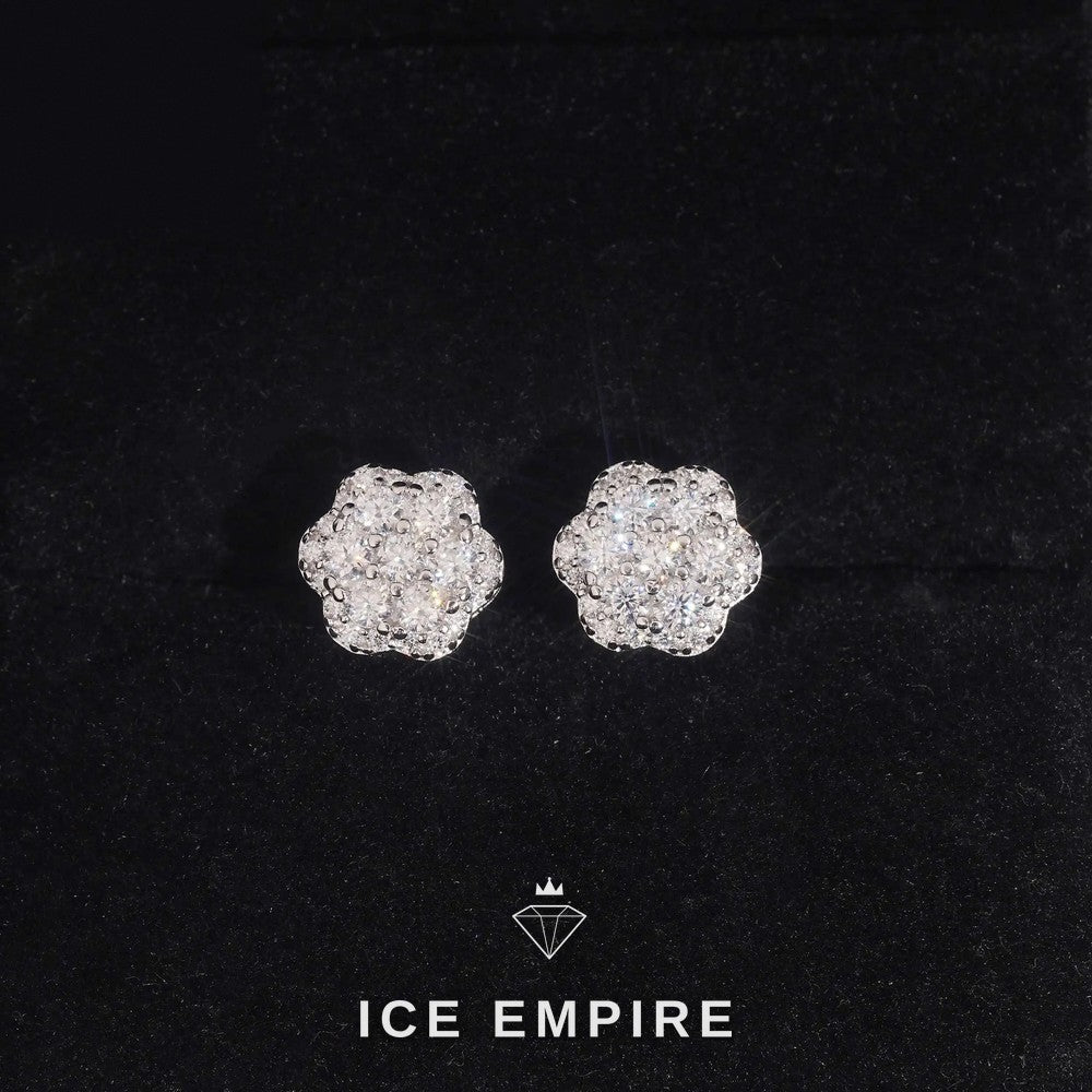 Iced Out Gold Plated Moissanite Earrings