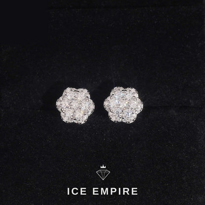 Iced Out Gold Plated Moissanite Earrings