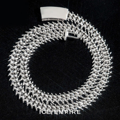 Iced Out Rose Gold Plated Moissanite Cuban Chain