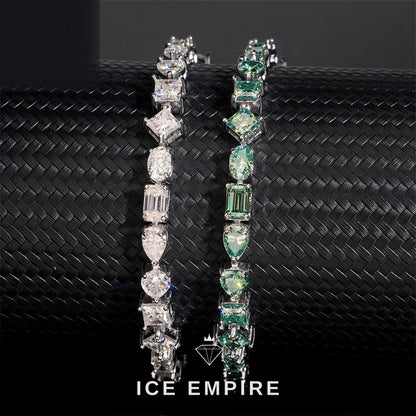 Iced Out 925 Silver Moissanite Tennis Bracelet