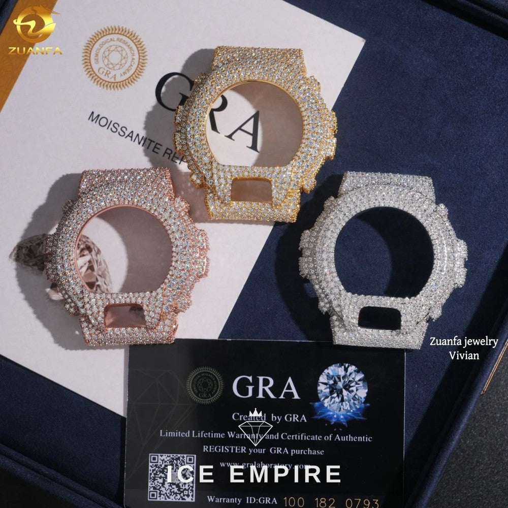 Iced Out 925 Silver Moissanite Watch
