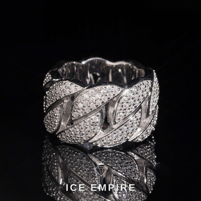 Iced Out 925 Silver Moissanite Ring