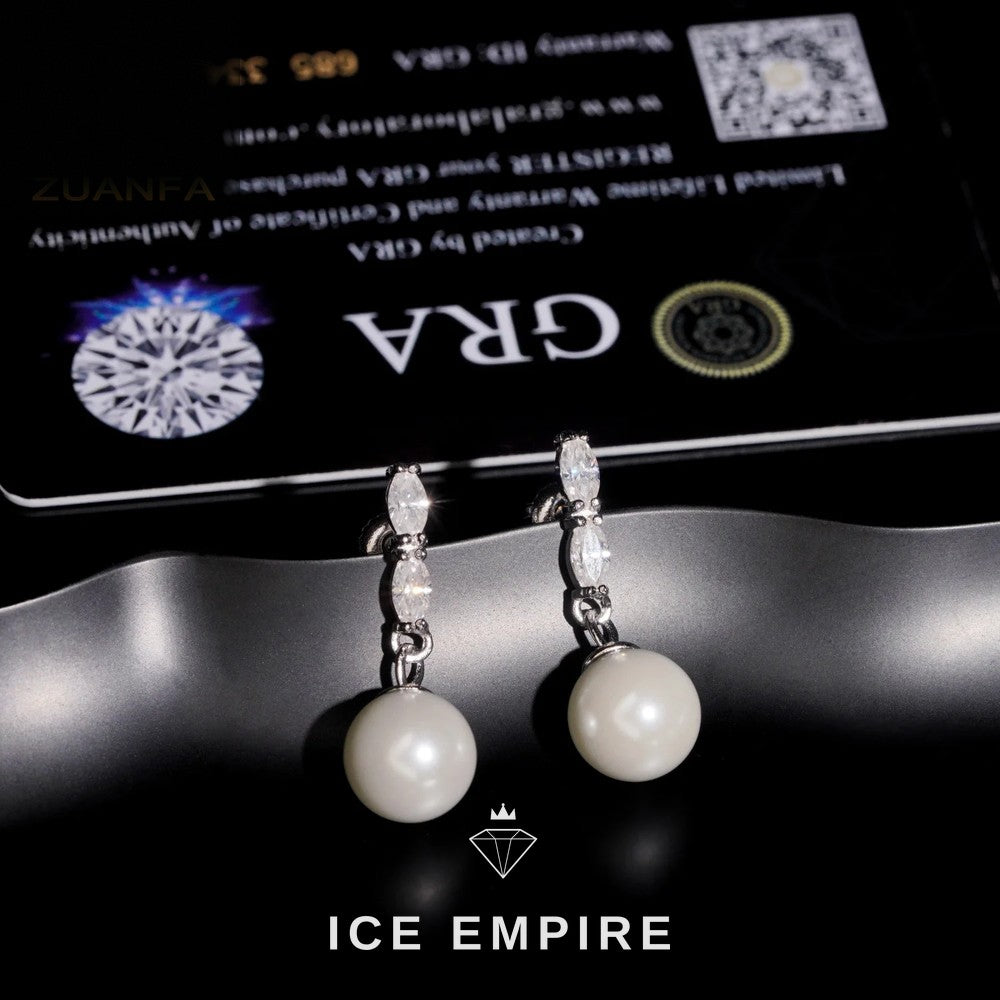Iced Out Rose Gold Plated Moissanite Earrings