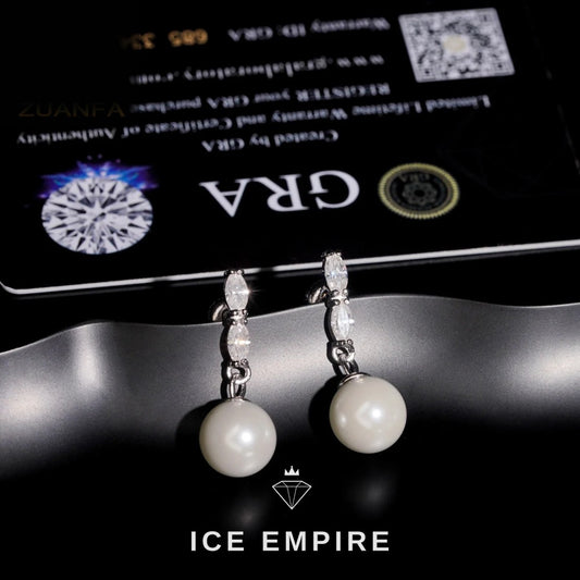 Iced Out Rose Gold Plated Moissanite Earrings