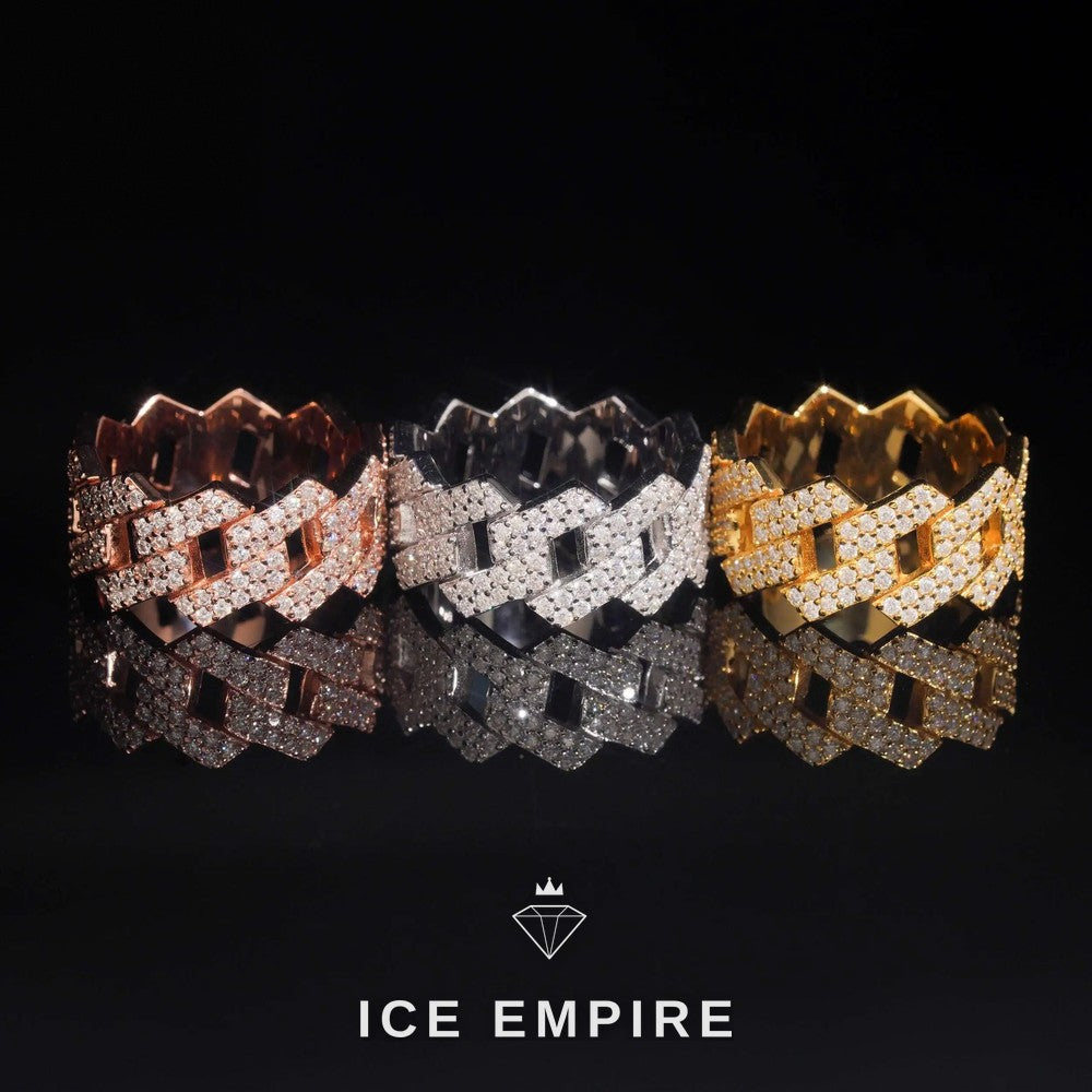 Iced Out Rose Gold Plated Moissanite Cuban Chain