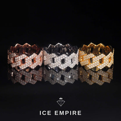 Iced Out Rose Gold Plated Moissanite Cuban Chain