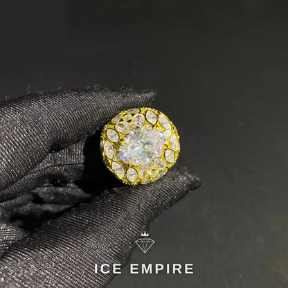 Iced Out 925 Silver Moissanite Ring