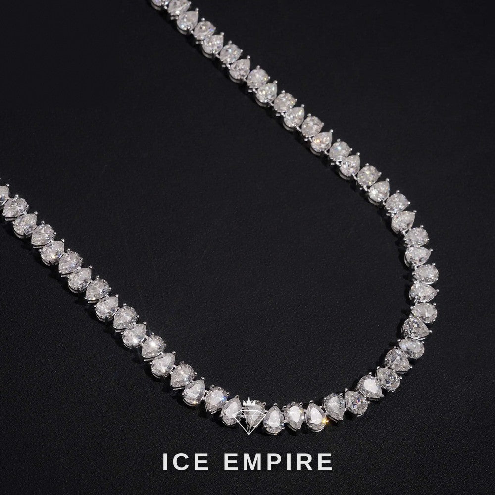 Iced Out Rose Gold Plated Moissanite Tennis Chain