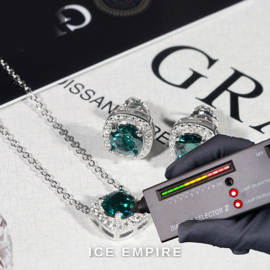 Iced Out 925 Silver Moissanite Earrings