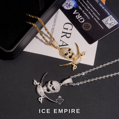 Iced Out Baguette Gold Plated Moissanite Pendant