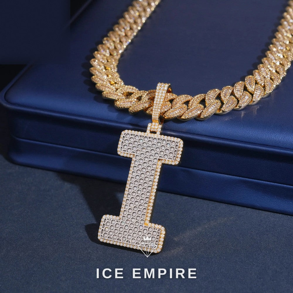 Iced Out Gold Plated Moissanite Pendant