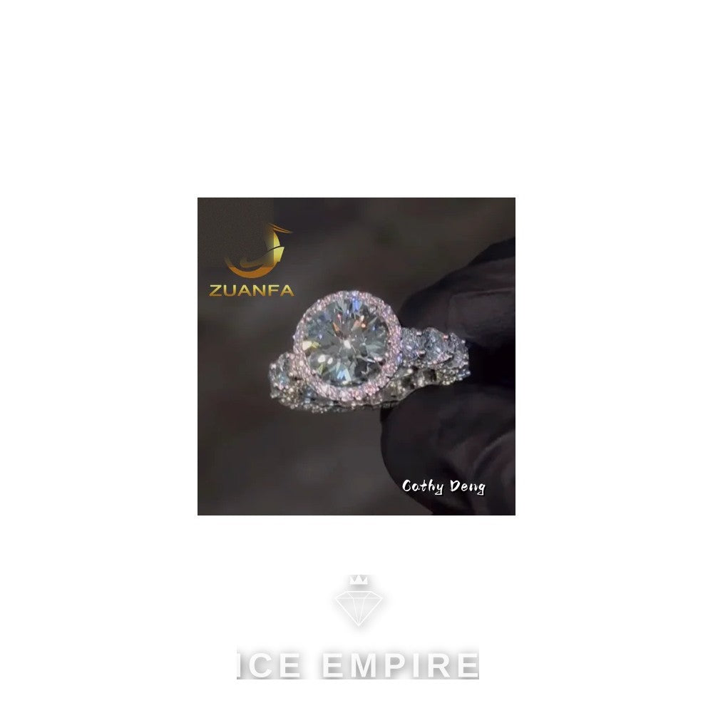 Iced Out 925 Silver Moissanite Cuban Chain
