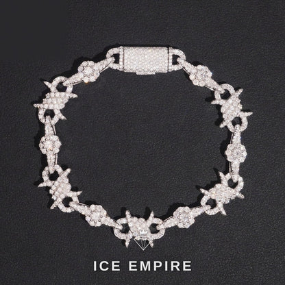 Iced Out 925 Silver Moissanite Cuban Chain