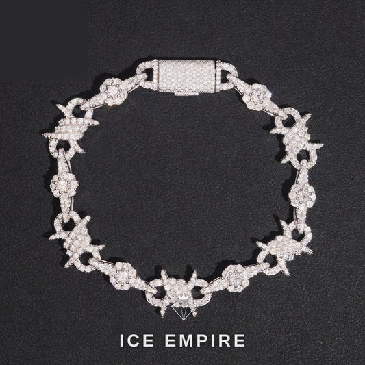 Iced Out 925 Silver Moissanite Cuban Chain