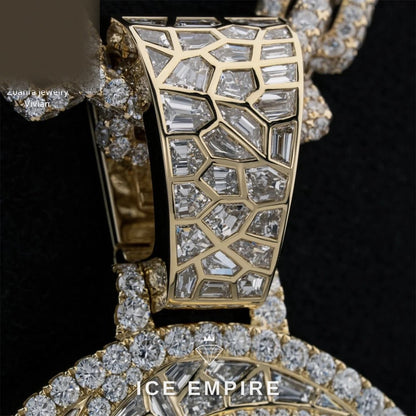 Iced Out Cross 925 Silver Moissanite Pendant