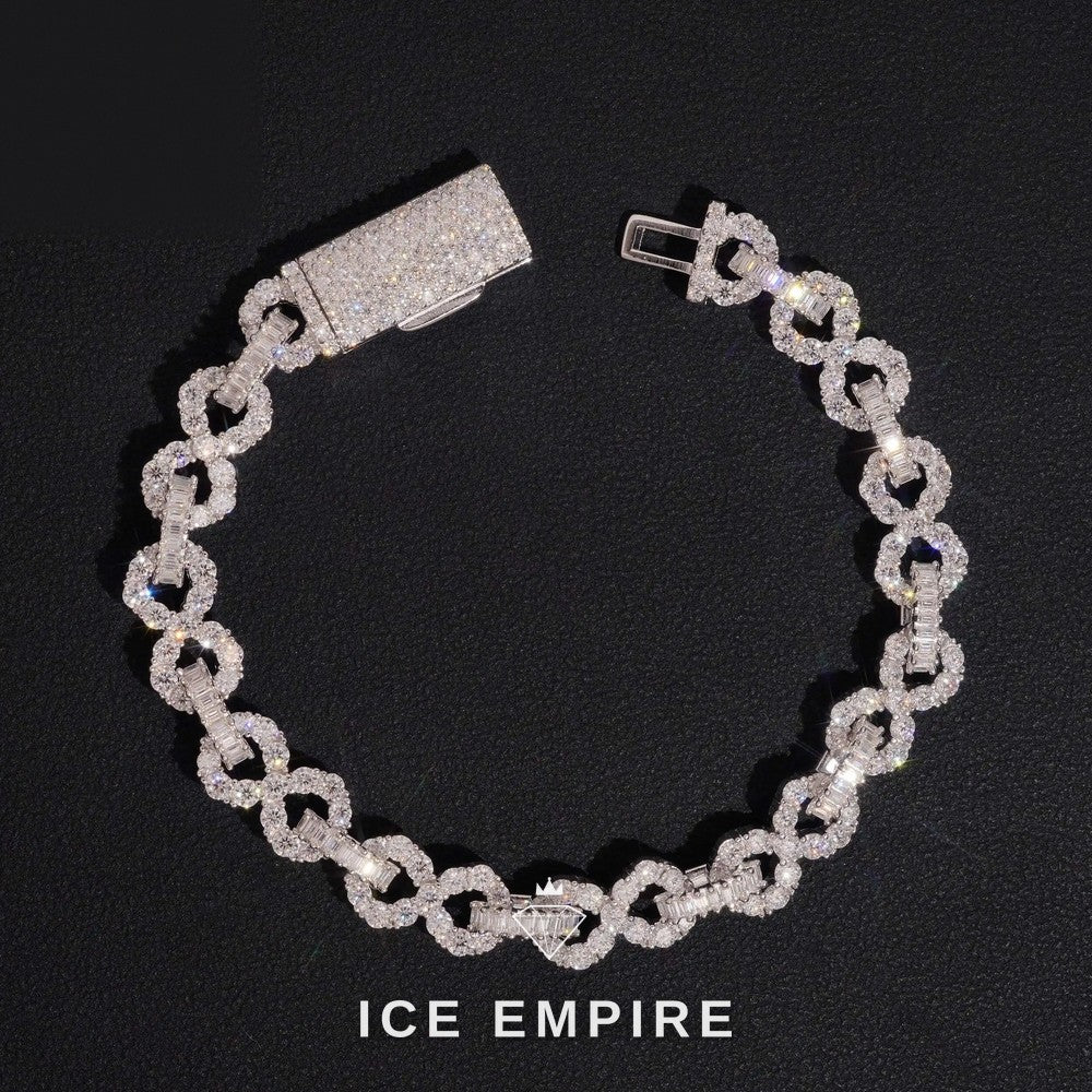 Iced Out 925 Silver Moissanite Cuban Chain