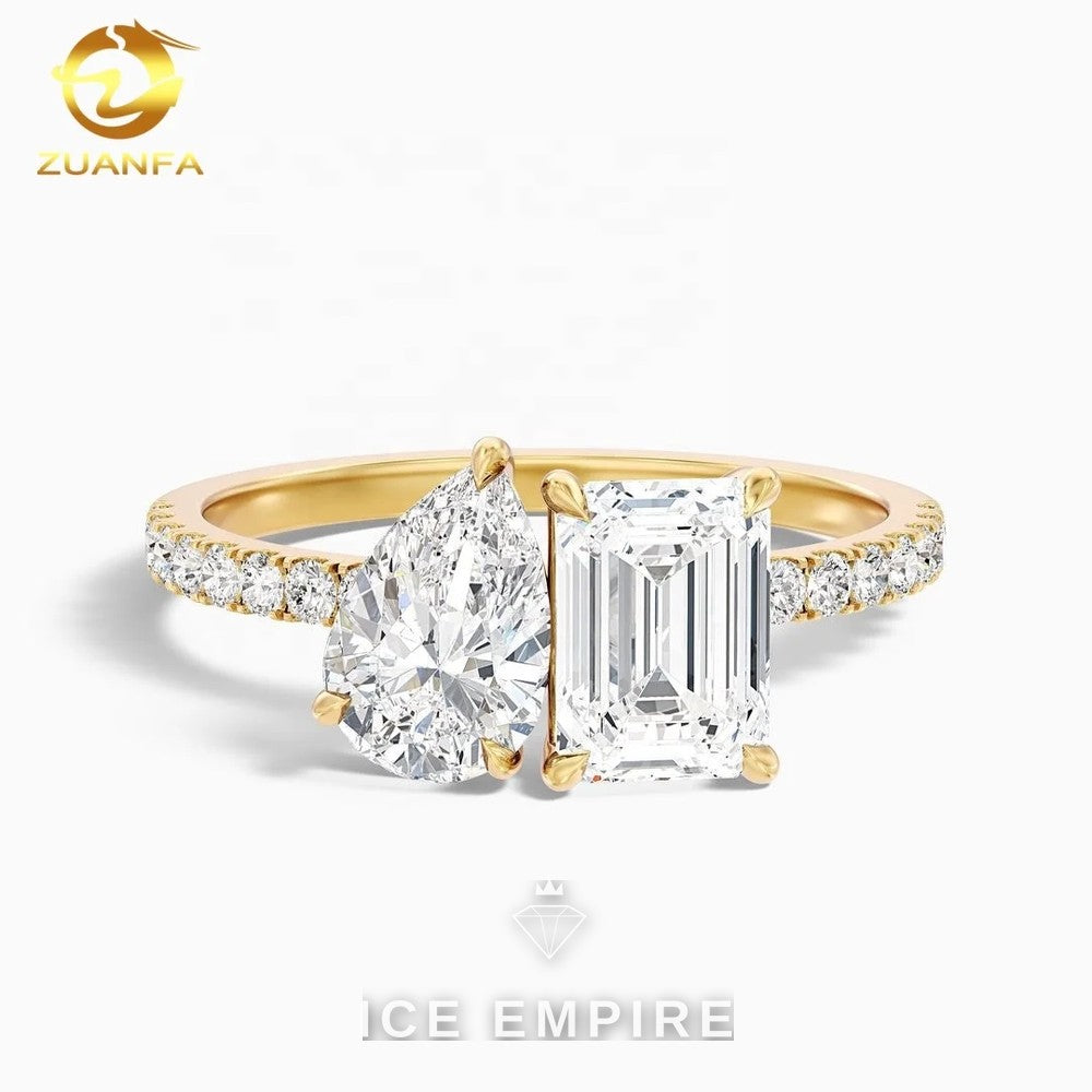 Iced Out Gold Plated Lab Grown Diamond Ring
