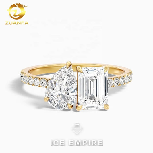 Iced Out Gold Plated Lab Grown Diamond Ring