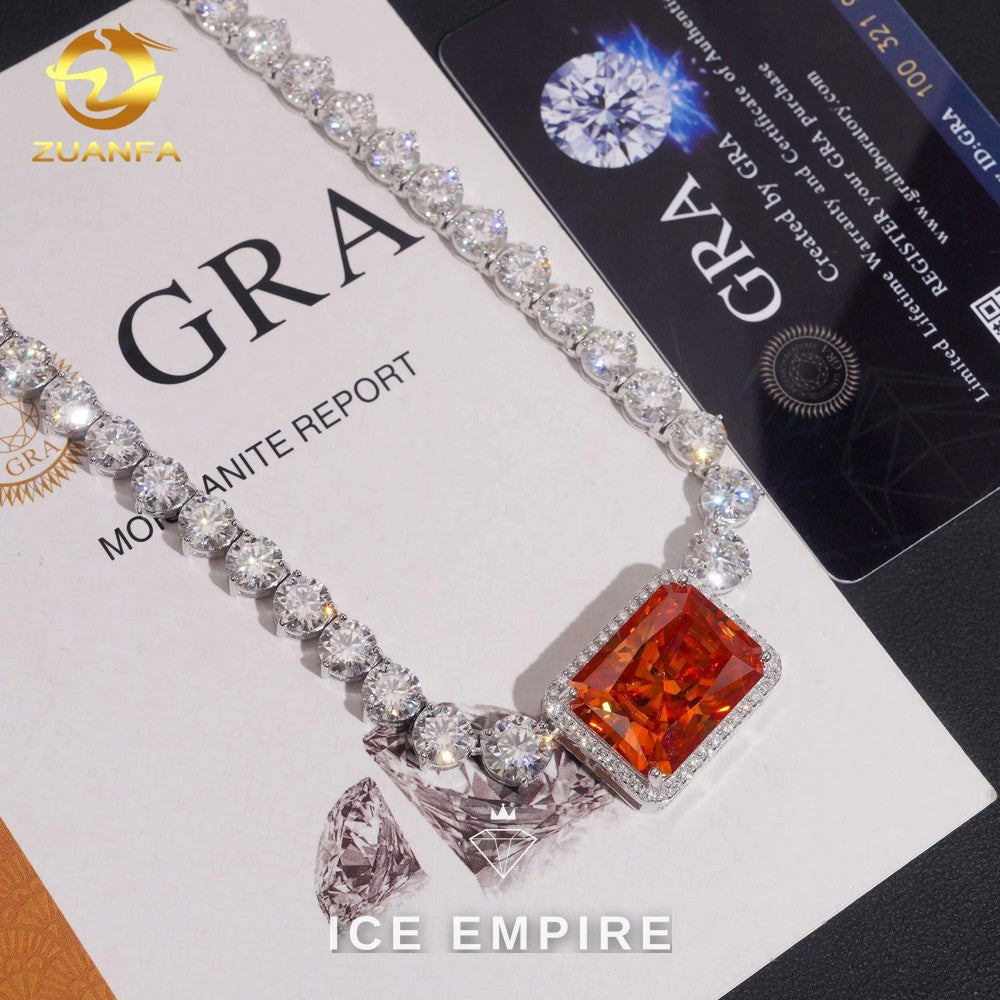 Iced Out Rose Gold Plated Moissanite Cuban Chain