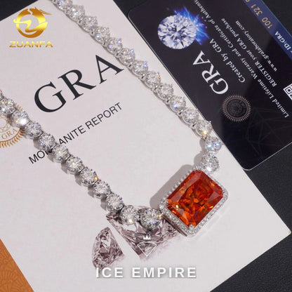 Iced Out Rose Gold Plated Moissanite Cuban Chain