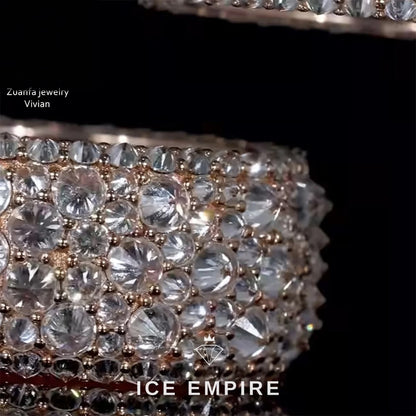 Iced Out 925 Silver Moissanite Ring