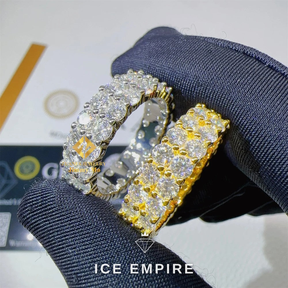 Iced Out Gold Plated Moissanite Ring
