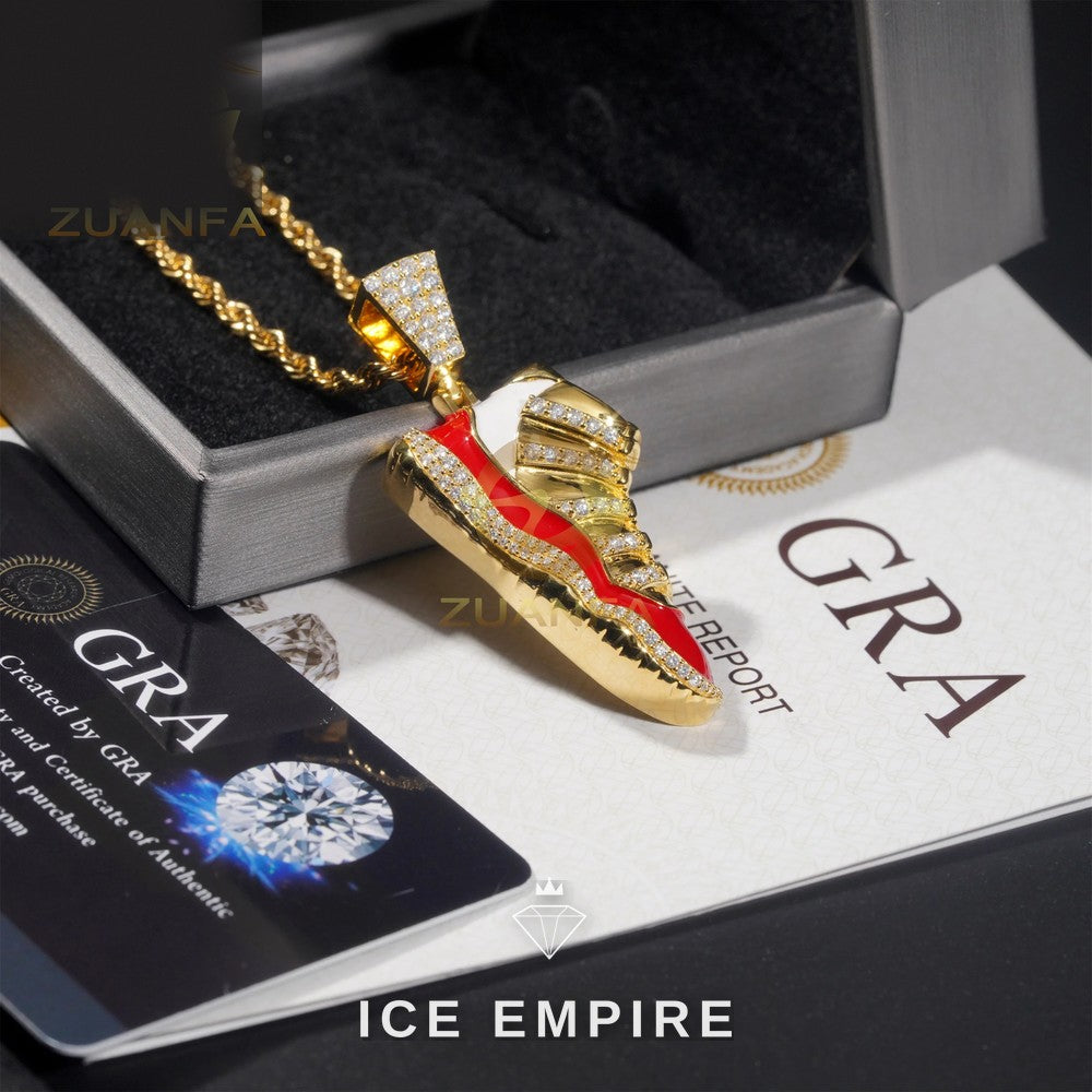 Iced Out Gold Plated Moissanite Pendant