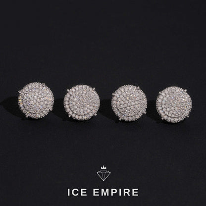 Iced Out Gold Plated Moissanite Stud Earrings