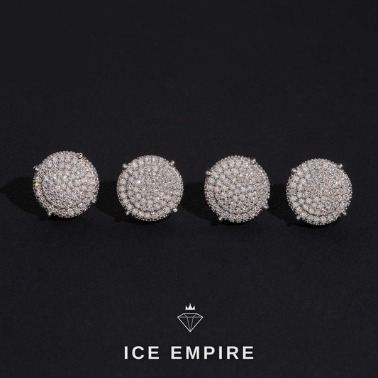 Iced Out Gold Plated Moissanite Stud Earrings
