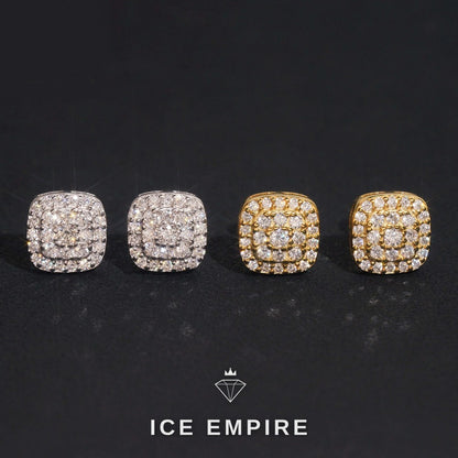 Iced Out Gold Plated Moissanite Earrings