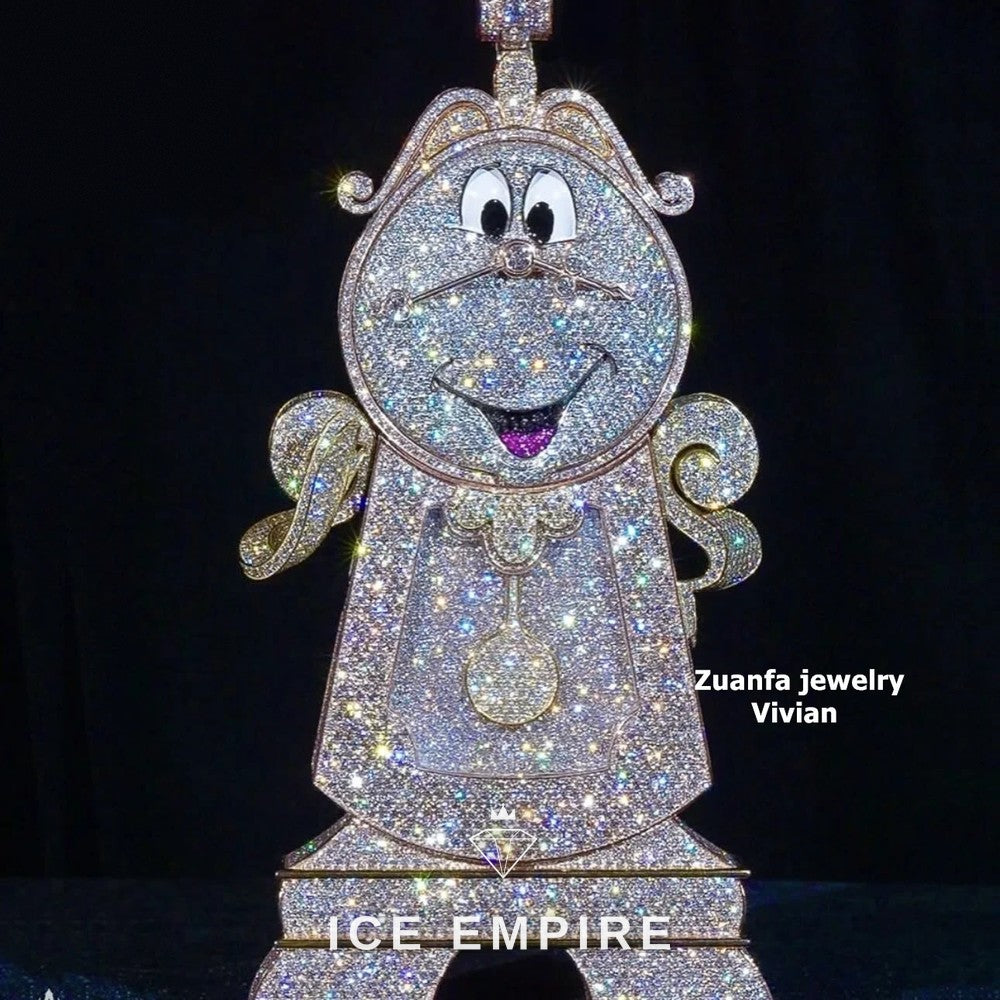 Iced Out 925 Silver Moissanite Pendant