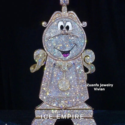 Iced Out 925 Silver Moissanite Pendant
