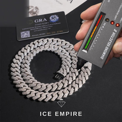 Iced Out Rose Gold Plated Moissanite Cuban Chain