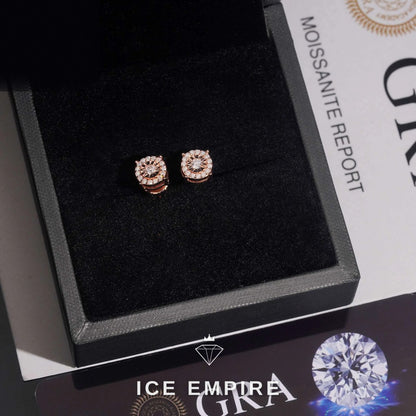 Iced Out 925 Silver Moissanite Earrings