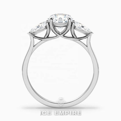 Iced Out 14K Gold Lab Grown Diamond Engagement Ring