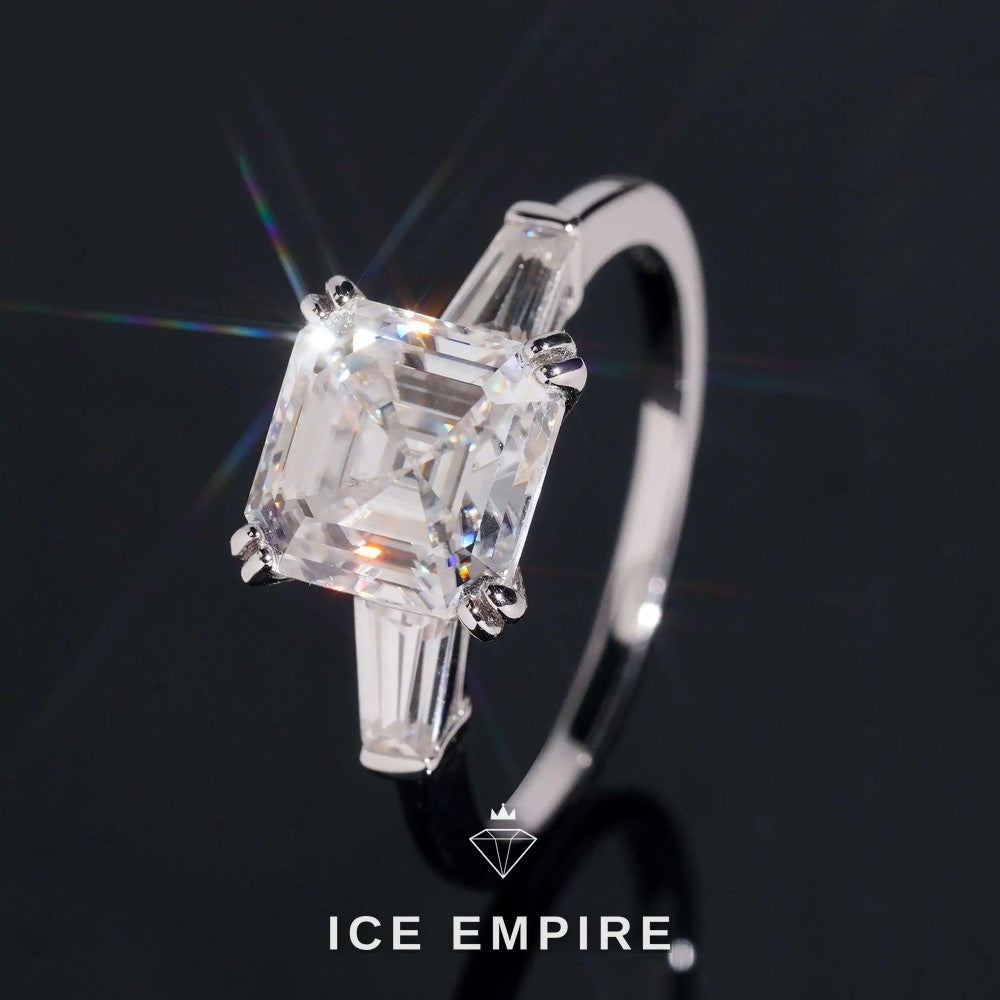 Iced Out 18K Gold Moissanite Wedding Band