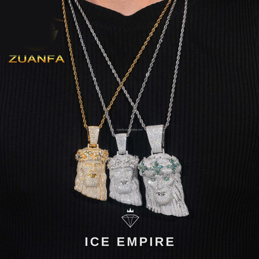 Iced Out 925 Silver Moissanite Pendant