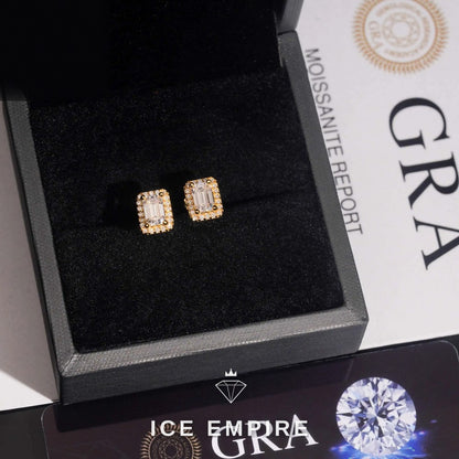 Iced Out 925 Silver Moissanite Earrings