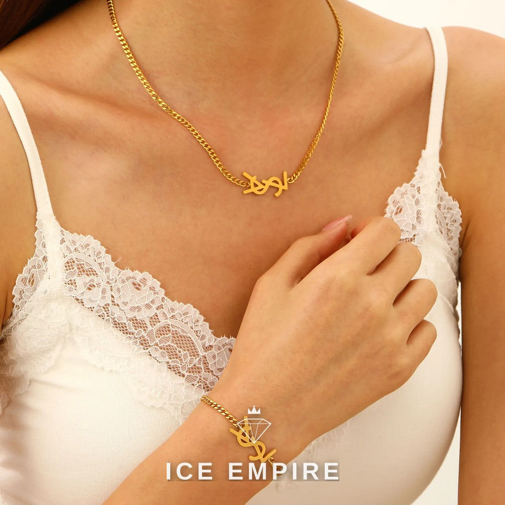 Iced Out 18K Gold Bracelet