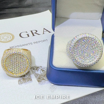 Iced Out 925 Silver Moissanite Ring