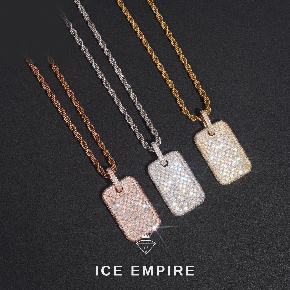 Iced Out Rose Gold Plated Moissanite Pendant