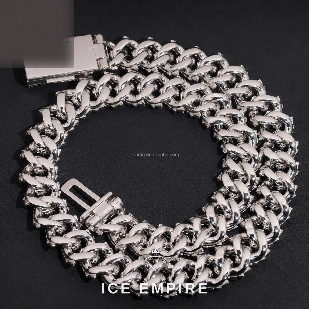 Iced Out Gold Plated Moissanite Cuban Chain