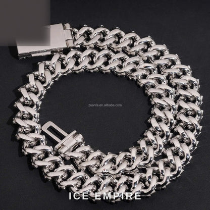 Iced Out Gold Plated Moissanite Cuban Chain
