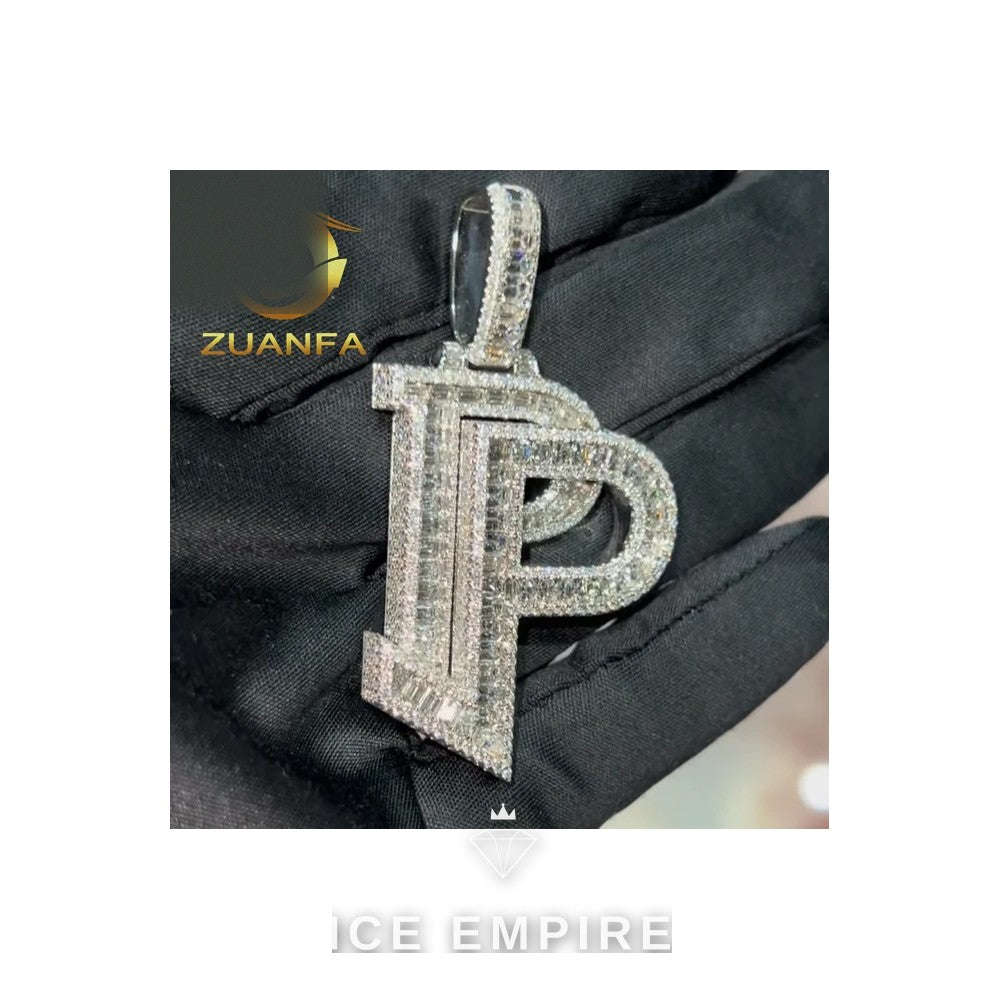 Iced Out Baguette Rose Gold Plated Pendant