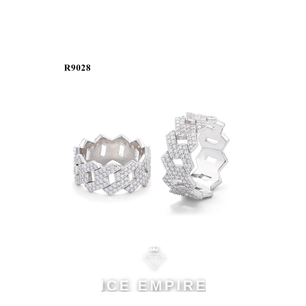 Iced Out 925 Silver Moissanite Ring