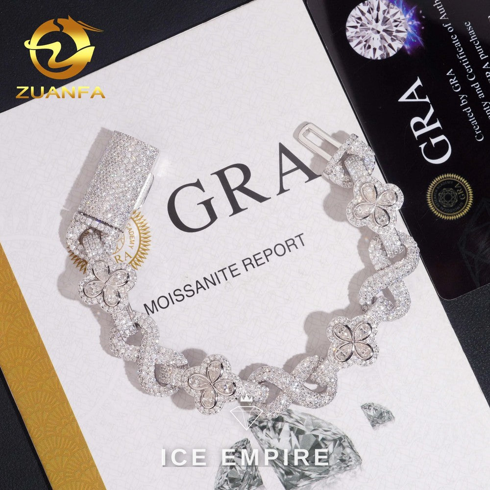 Iced Out Rose Gold Plated Moissanite Tennis Bracelet
