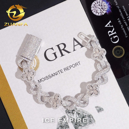 Iced Out Rose Gold Plated Moissanite Tennis Bracelet