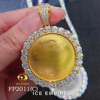 Iced Out 925 Silver Moissanite Pendant