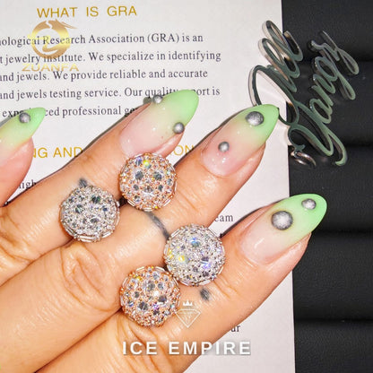Iced Out Baguette 925 Silver Moissanite Earrings