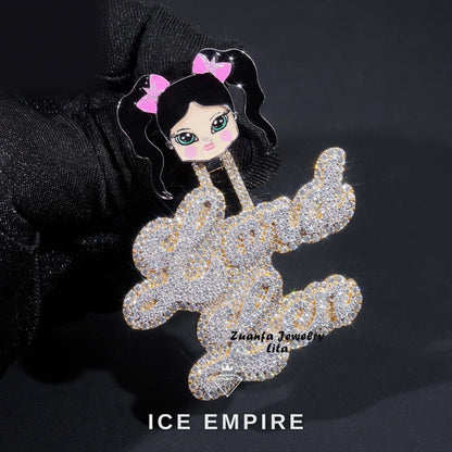 Iced Out 925 Silver Pendant